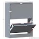image 3 of Vida Designs 2 Drawer Shoe Cabinet Shoe Rack Storage Cupboard, 100% FSC, Grey