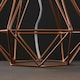 image 1 of ValueLights Pair Of Modern Copper Metal Basket Cage Table Lamps With White Fabric Shades