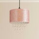 image 1 of ValueLights Bonita Pink Glitter Droplet Easy Fit Lamp Shade & Bulb Pink
