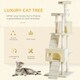 image 2 of PawHut Cat Tree, Kitten Scratch Post Climbing Tower 181 cm for Indoor, Beige