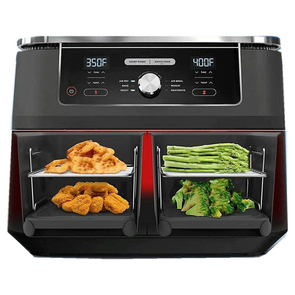 image 1 of SPARES2GO Grill Shelf Racks Compatible with Instant Vortex Plus 7.6L Air Fryer (+ 4 Skewers)