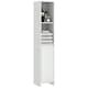 image 1 of HOMCOM Narrow Bathroom Cabinet, Slim Bathroom Cupboard, White White
