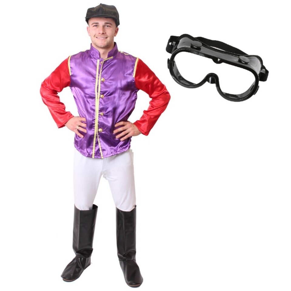 image 1 of Purple & Red Jockey Costume | Multi | 2XL
