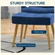 image 5 of HOMCOM Button Tufted Armchair with Footstool and Gold Legs Dark Blue