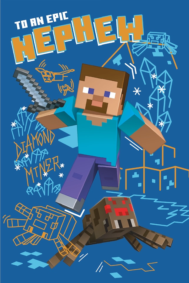 image 1 of Minecraft 'Nephew' Birthday Card