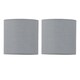 image 1 of Set of 2 Grey Textured Cotton 15.5cm Table Lamp Shades | Grey | Small | 2