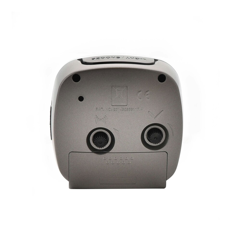 image 1 of Hometime Cushion Shape Alarm Clock Sweep/Cres Silver Silver