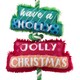 image 2 of House Of Paws Merry and Bright Tree Christmas Dog Toy - Green/Red/White - One Size