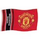 image 1 of Manchester United FC Wordmark Stripes Flag - Red - 5 x 3ft