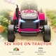 image 3 of AIYAPLAY Ride on Tractor with Trailer, 12V Electric Vehicle with Remote Control, Ride on Car for Kids with Music, Shifter, Start-Up Sound for Ages 3-8 Years | Pink