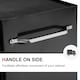 image 6 of HOMCOM 5-Drawer Lockable Steel Tool Storage Cabinet Wheels Handle 2 Keys Black | Black