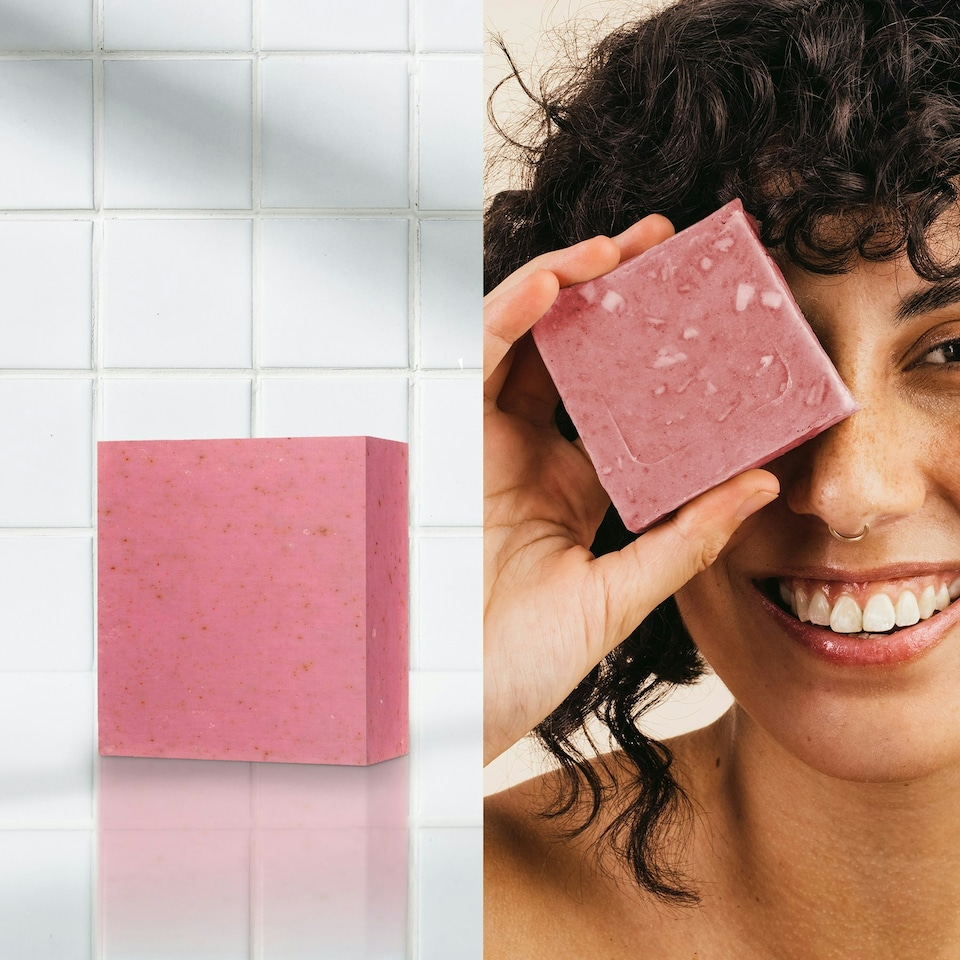 image 1 of Dr Botanicals La Rose Française Facial Cleansing Bar 100g