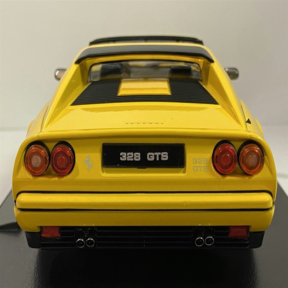 image 1 of 1985 Ferrari 328 GTS Yellow 1:18 Scale KK Scale 180552