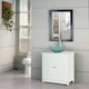 image 6 of HOMCOM Basin Sink Vanity Cabinet Toilet Bathroom Shelf Door Storage Wooden 