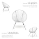 image 3 of Garden chairs in retro design set of 2 | White | white | 1