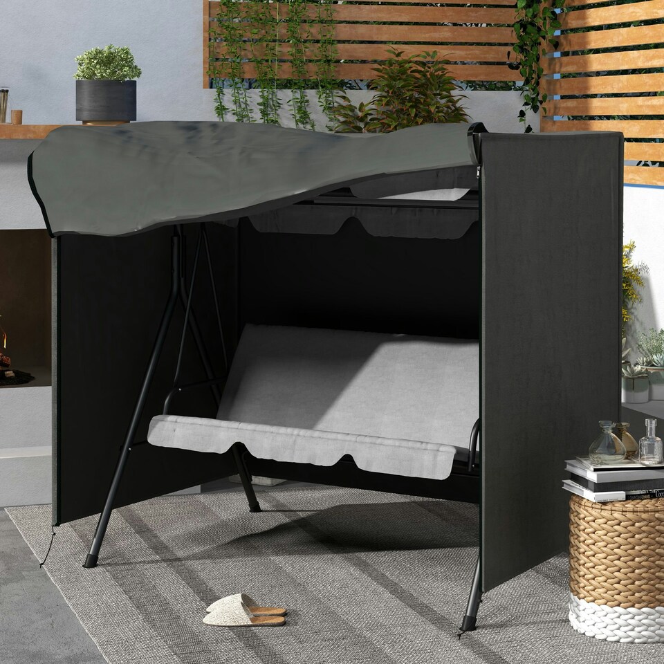 image 1 of Outsunny Garden Furniture Protector Patio Swing Chair Cover Grey