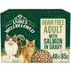 image 1 of James Wellbeloved Grain Free Adult Wet Cat Food Pouches Salmon in Gravy 48 x 85g
