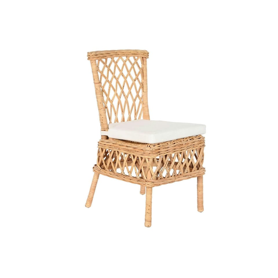 image 1 of Chair DKD Home Decor White Natural 45 x 55 x 85 cm 45 x 55 x 90 cm 47 x 58 x 90 cm White