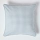 image 1 of Homescapes Cotton Gingham Check Blue Cushion Cover - 60 x 60 cm | Blue | Blue | 60 x 60 cm