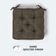 image 4 of Homescapes Grey Faux Suede Dining Chair Booster Cushion Grey