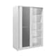 image 6 of Adore Matt White Sliding 2 Door Wardrobe 120cm with Mirror White