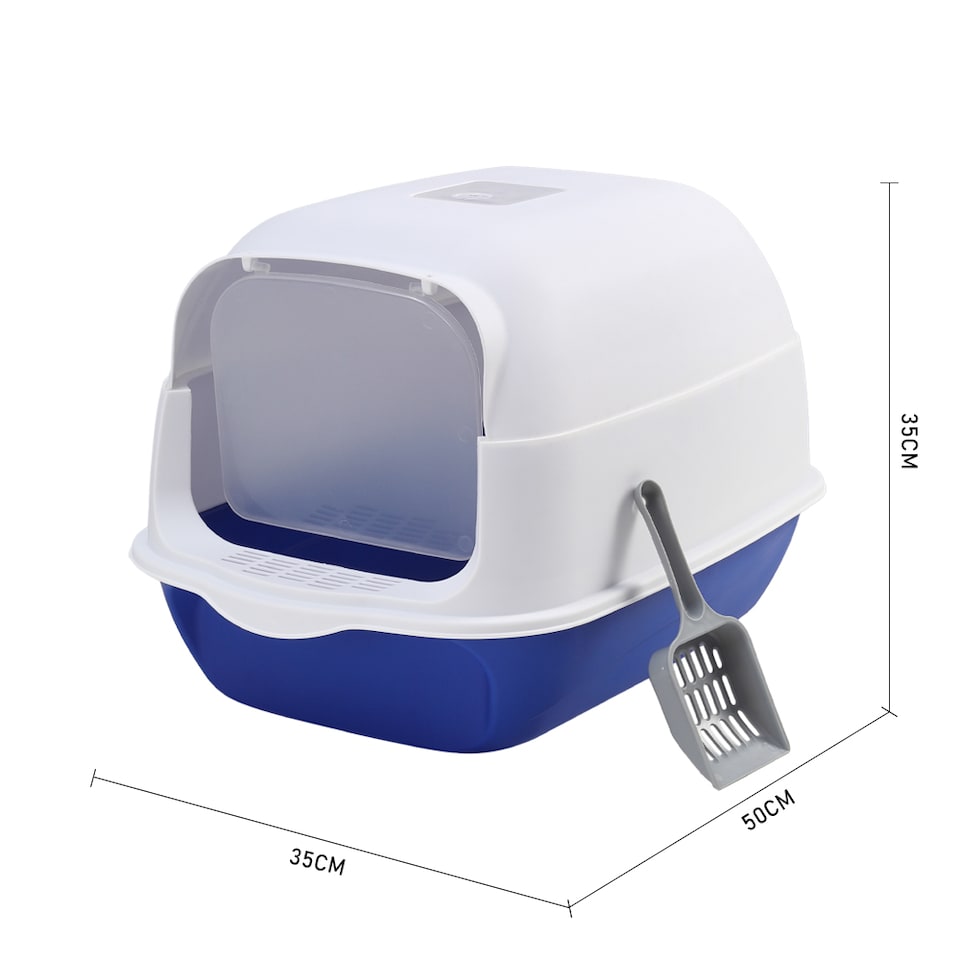 Living and Home Detachable Cat Litter Box | Blue