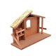 image 4 of LARGE Handmade Nativity Scene Birth Jesus Christ Wooden Stable Figurine House Sculpture Christmas Decoration Xmas Décor