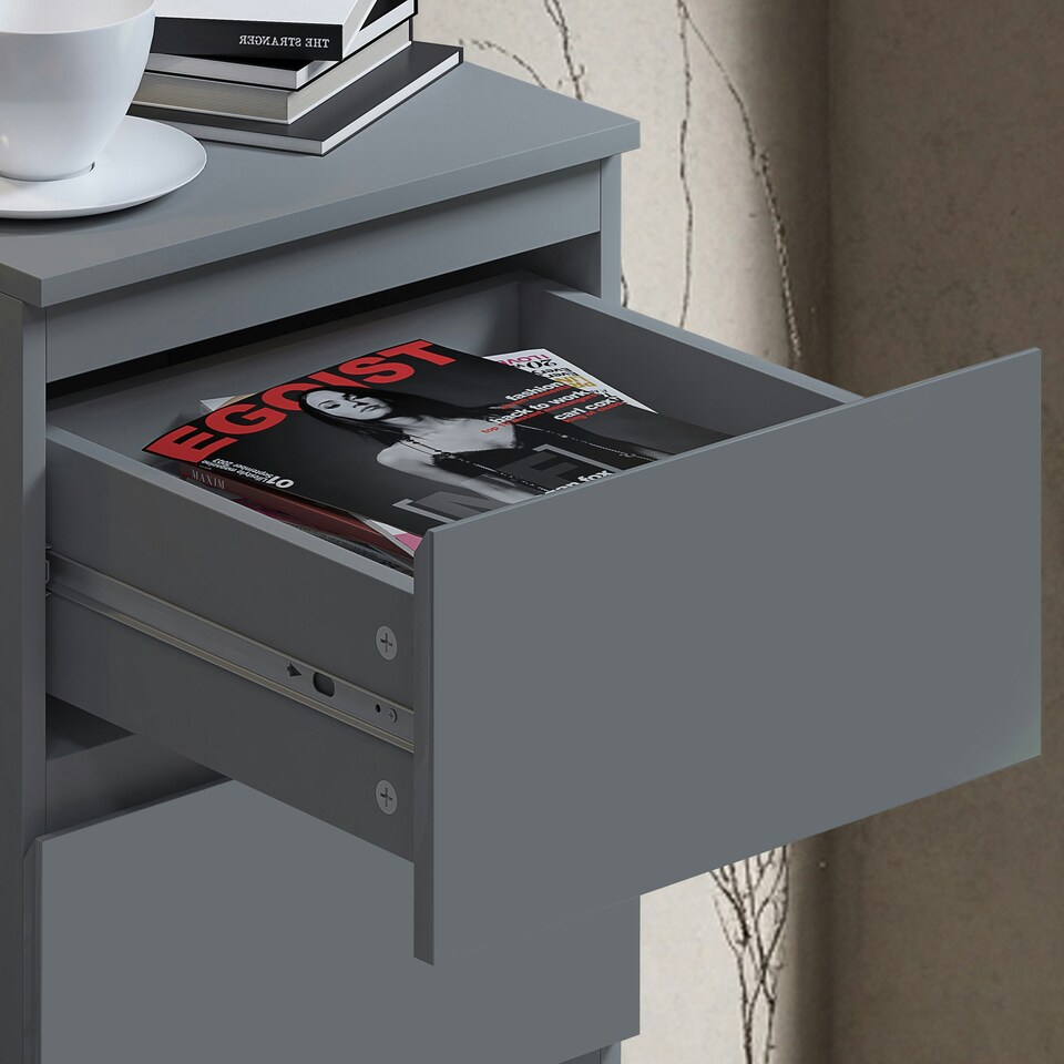 image 1 of FWStyle Stora 4 Drawer Chest of Drawers - Matt Dark Grey