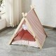 image 7 of Living and Home Cozy Pet Tent with Thick Cushion for Cats & Dogs | Grey | One Size