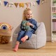 image 2 of Kids Teddy Bear Armchair Bean Bag Grey Childrens Bean Bags Set of 2