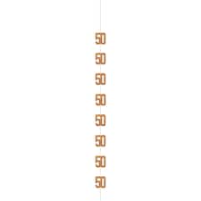 6 GLITTER RS GOLD 50 HANG DCR 5FT -  UNIQUE