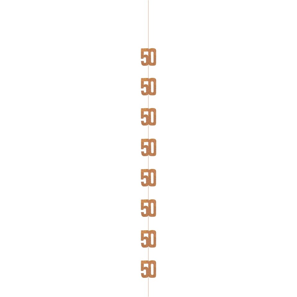 6 GLITTER RS GOLD 50 HANG DCR 5FT -  UNIQUE