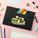 image 2 of Personalised Digger Black Pencil Case Black