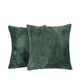 image 1 of OHS 2 x Soft Waffle Textured Fleece Cushion Covers, 45x45cm - Forest Green