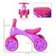 image 5 of HOMCOM Baby Balance Bike Toddler Training Walker Smooth Rubber Wheels Ride on Toy Storage Bin Gift for Boys Girls Violet Fuchsia | Purple