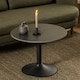 image 3 of Malta Ceramic Round Coffee Table in Matt black 60x45cm