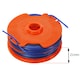 image 3 of SPARES2GO Dual Strimmer Line Spool + Cover Cap Kit compatible with McGregor 350w MET3525 Trimmer