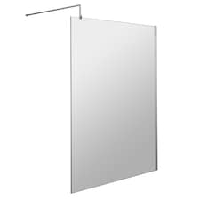 Balterley Contemporary Wetroom Screen Aluminium - " Wetroom Screen - WRSF004 | Black | Matt Black