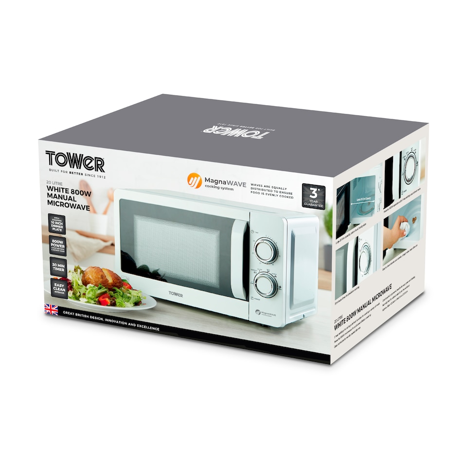 image 1 of 20L 800W Manual Microwave White