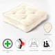 image 3 of Homescapes Cream Faux Suede Armchair Booster Cushion Cream