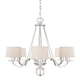image 1 of Sutton Place 6 Light Multi Arm Chandelier Imperial Silver Finish, E27