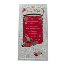 With Love to My Wife Birthday Soft Whispers Card