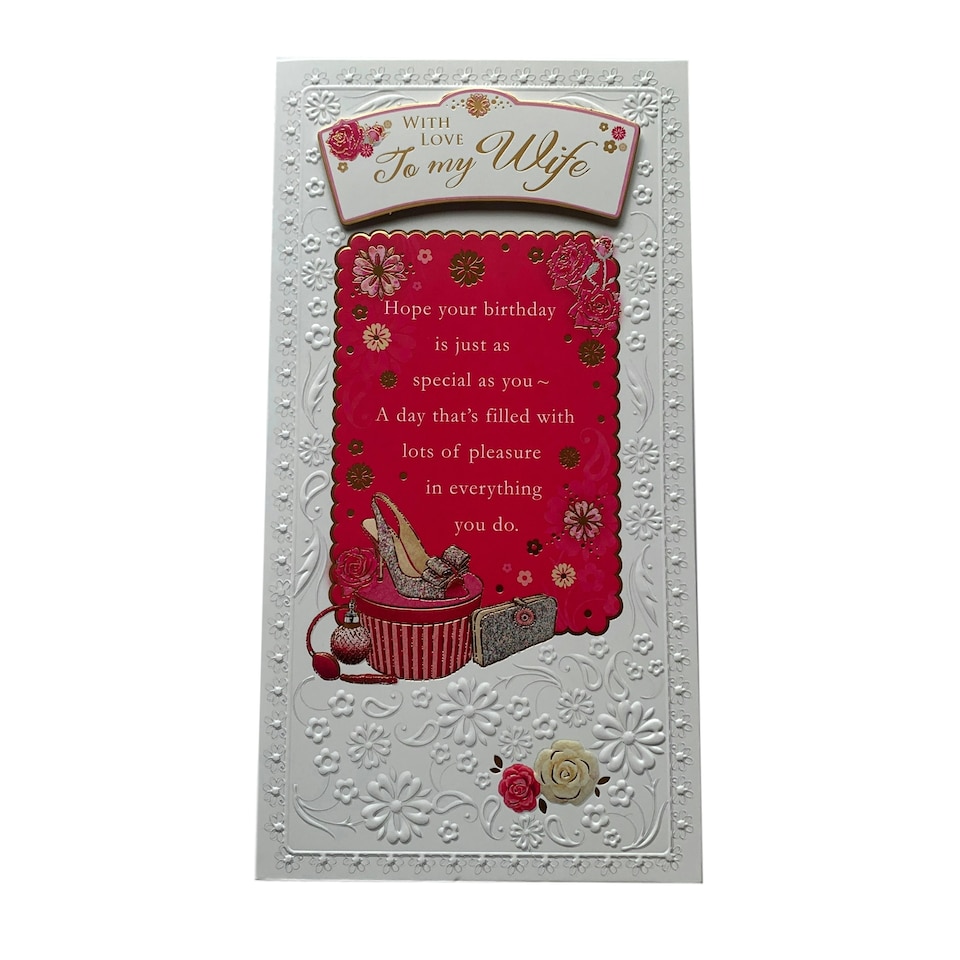image 1 of With Love to My Wife Birthday Soft Whispers Card