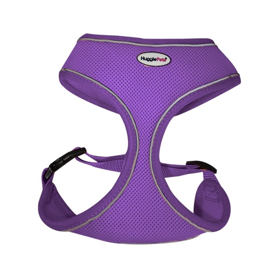 image 1 of HugglePets Air Mesh Dog Harness Purple | XS