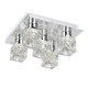 image 3 of ValueLights Modern Chrome Ice Cube 5 Way Flush Ceiling Spotlight | Chrome