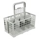 image 1 of SPARES2GO Cutlery Basket Caddy Cage for AEG Dishwasher (Removable Handle, 240mm)