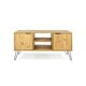 image 2 of Augusta Pine, 2 Door Flat Screen Tv Unit Brown