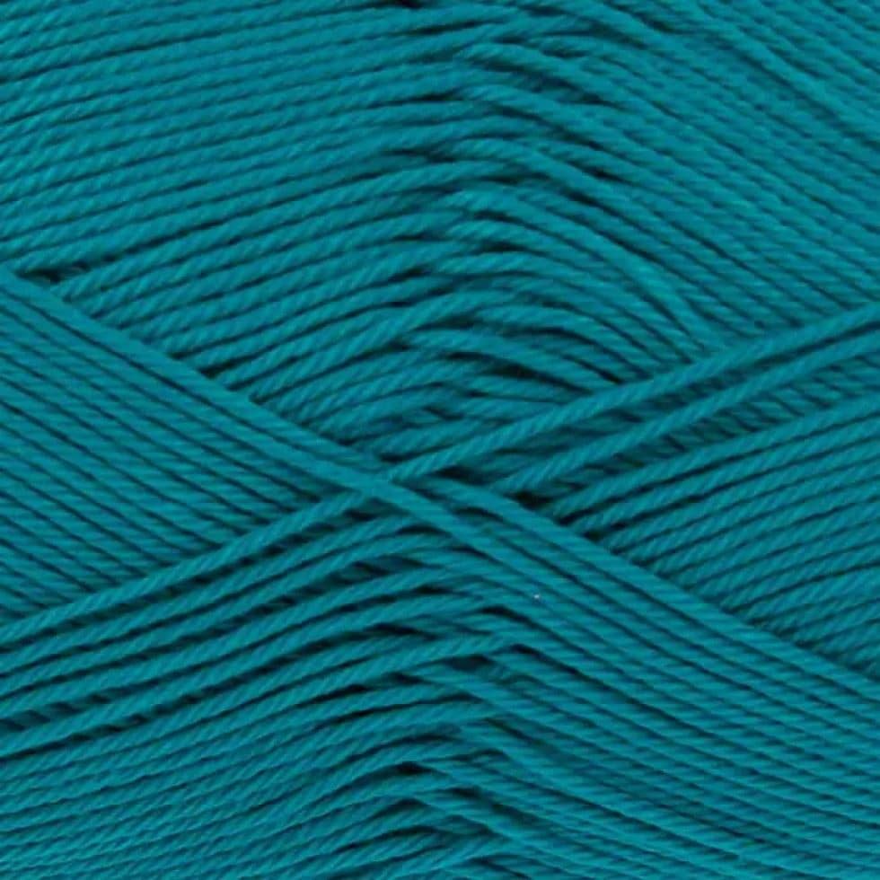 King Cole Turquoise Giza Cotton 4 Ply Yarn (Value Pack 12 x 50g Balls) For Crochet, Knitting - 158m per ball