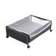 image 1 of Living and Home 1Pcs Under Bed Steel Storage Organizer Basket with Wheels | Black