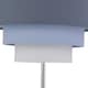 image 3 of First Choice Lighting Chrome Stick Table Lamp with Tiered Blue Linen Shade Chrome | Blue